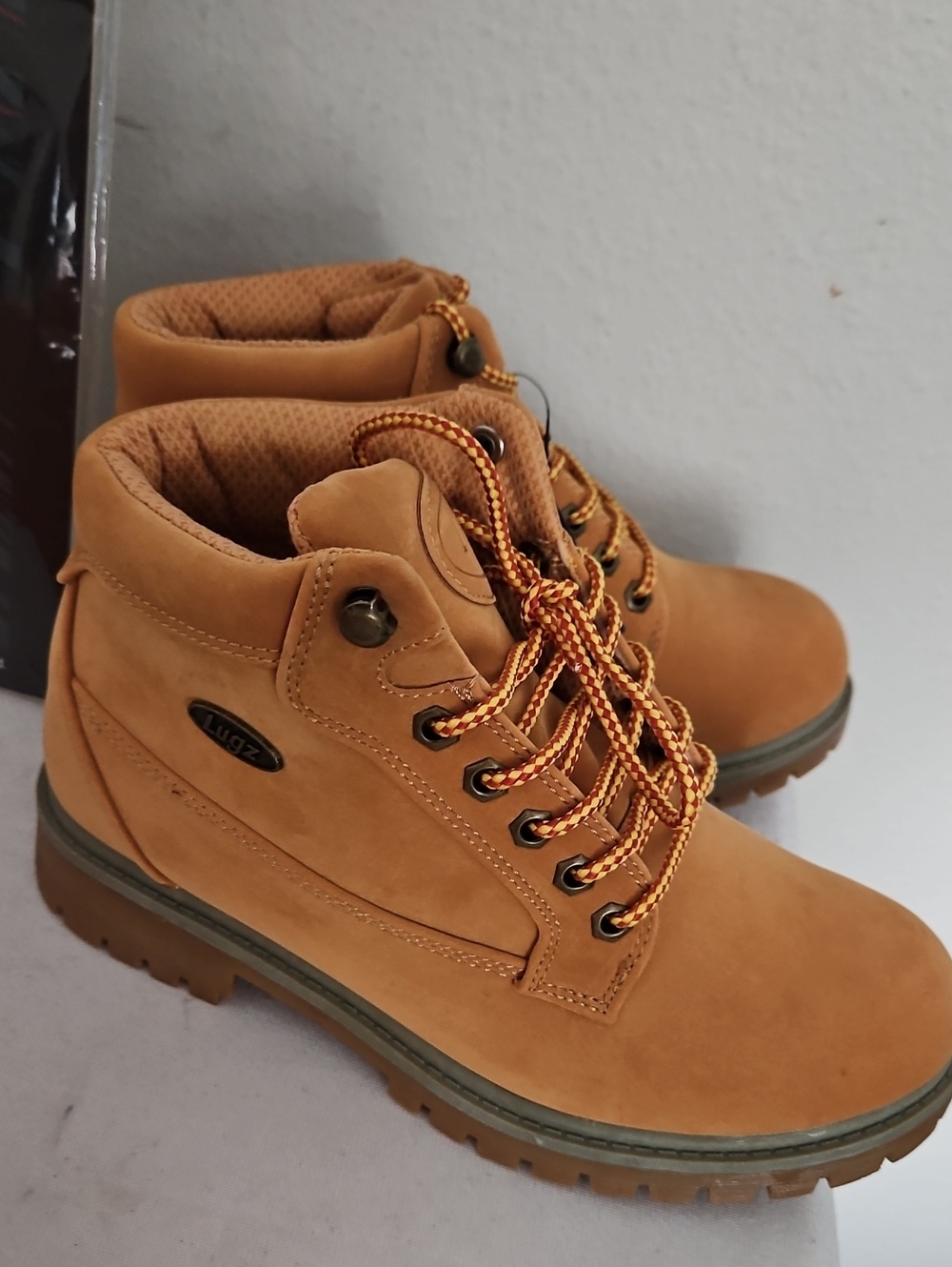 Lugz Slip Resistant Lace Up Golden Wheat Women's Ankle Boots - Picture 2 of 7